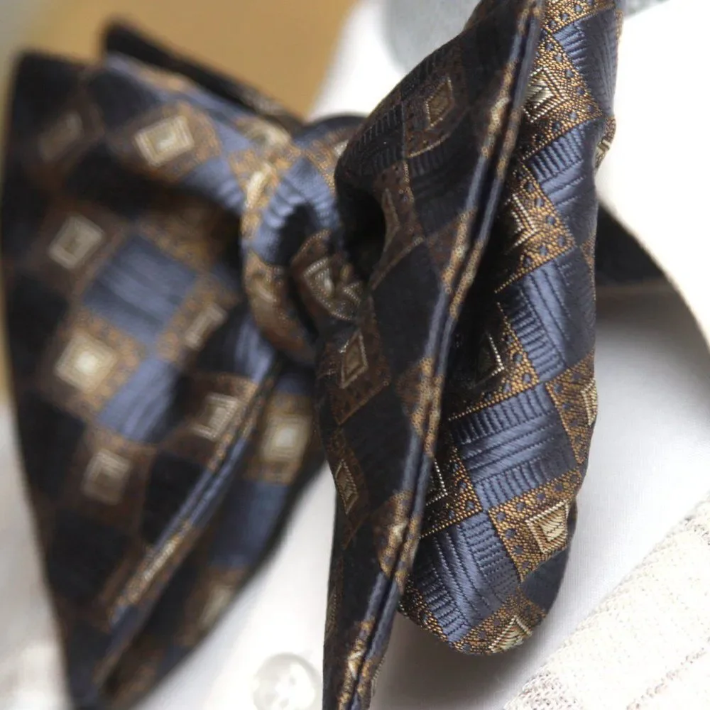 Mens self-tied Bow tie Big Butterfly‎ Ornament 100%Silk Bowtie S688